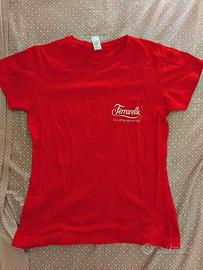 t-shirt rossa Ferrarelle, taglia M in cotone