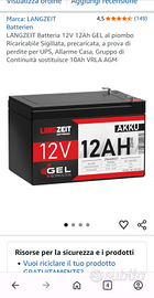 Batteria 12 volt 12 ah a gel