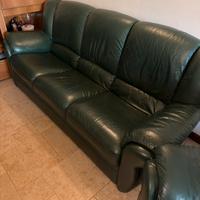 DIVANO E POLTRONA NICOLETTI IN VERA PELLE