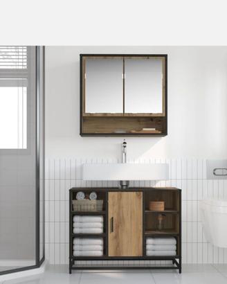 Mobile bagno Industrial con spechiera e lavabo