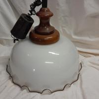 Lampadario cucina retrò in vetro