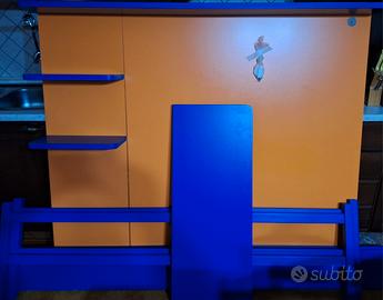 mobile letto singolo artigianale 