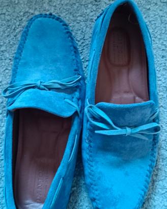 Dan John Avion Mocassini Suede Blu Taglia 43 New