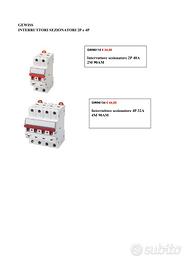 GEWISS interruttori sezionatori 2p e 4p
