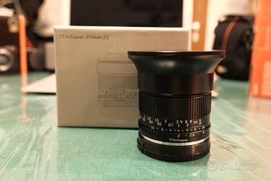Obiettivo con innesto Sony TTartisan 10mm f2