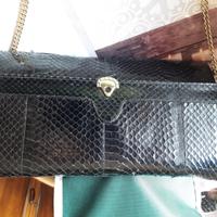 Pochette anni '70 in autentico rettile (serpente)