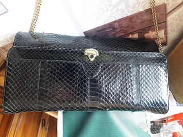 Pochette anni '70 in autentico rettile (serpente)