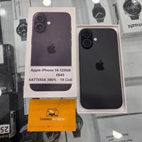 Apple iPhone 16 128GB - BATTERIA 100% 18 CICLI