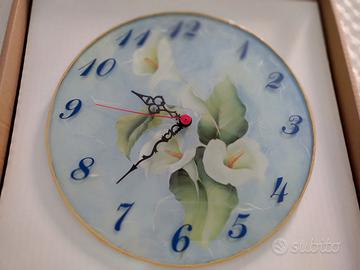 Orologio Artigianale Unico -Tecnica Decoupage vetr