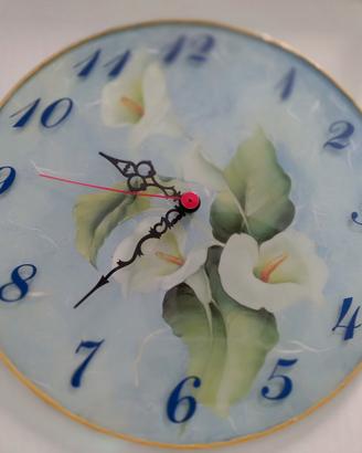 Orologio Artigianale Unico -Tecnica Decoupage vetr