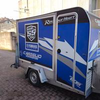 Carrello chiuso porta moto, kart, quad, portatutto