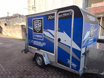 Carrello chiuso porta moto, kart, quad, portatutto