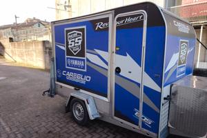 Carrello chiuso porta moto, kart, quad, portatutto