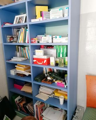 Libreria colore viola/blu