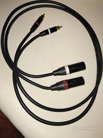 COPPIA CAVI MOGAMI 2534 xlr rca  term. neutrik 1 m
