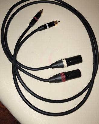 COPPIA CAVI MOGAMI 2534 xlr rca  term. neutrik 1 m
