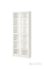 Libreria con anta in vetro doppia