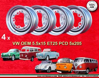 4 pz cerchi Volkswagen Maggiolino 5.5x15 ET25 5x20