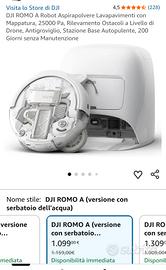 DJI ROMO A Robot Aspirapolvere Lavapavimenti 