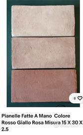 pianelle mattoni fatte a mano 15x30x2.5  nuove