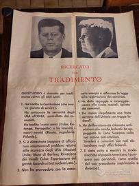 Manifesto Kennedy ricercato per tradimento 