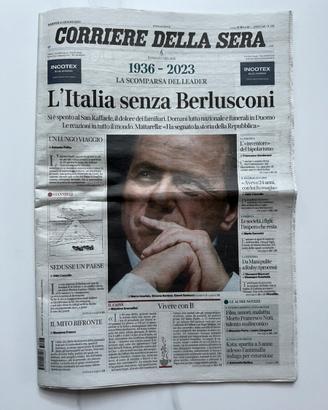 “MORTE SILVIO BERLUSCONI” - CORRIERE DELLA SERA