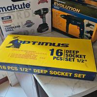 Trapano-trapano avvitatore-set bussole da 1/2