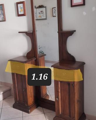 Mobile ingresso legno con specchio