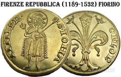 REPLICA MONETA FIORIN REPUBBLICA FIRENZE 1189-1532