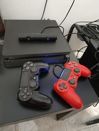 PlayStation 4 Slim con 2 joystick e videogiochi
