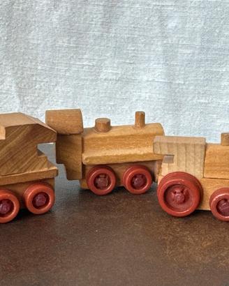 Trenini legno vintage sorpresa 1996 Kinder