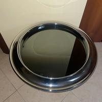 SPECCHIO ROTONDO IN PLASTICA CROMATA ANNI '70