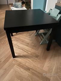Tavolo nero 90 x 90 allungabile