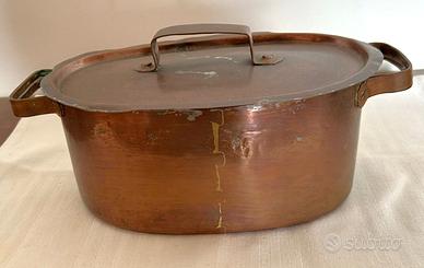Casseruola in rame vintage primi 900'
