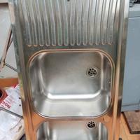 Lavandino doppia vasca in Inox