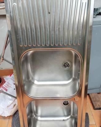 Lavandino doppia vasca in Inox