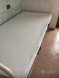 Letto singolo ferro battuto bianco 95x196