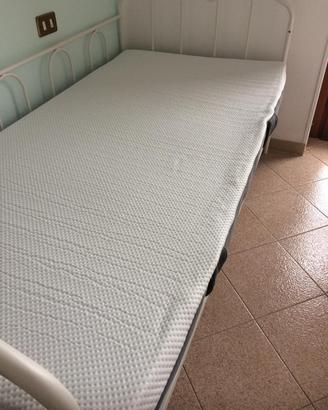 Letto singolo ferro battuto bianco 95x196