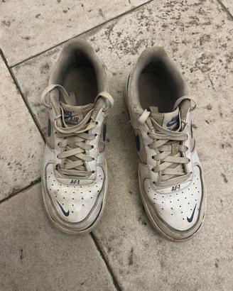 Nike Air Force 1 bianche e blu - Taglia 38