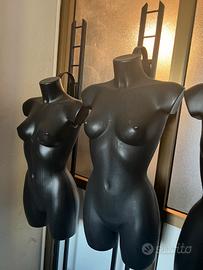 3 manichini donna sartoriale nero