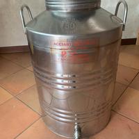 Vaso acciaio per olio oliva