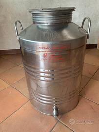 Vaso acciaio per olio oliva