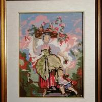 Quadro ricamato a mano