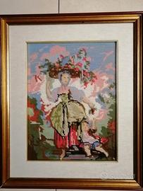 Quadro ricamato a mano