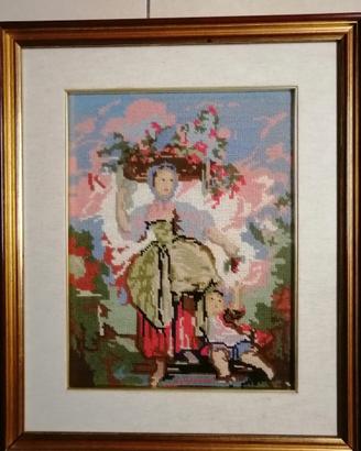Quadro ricamato a mano