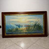Quadro Paesaggio Marino al Tramonto - olio su tela