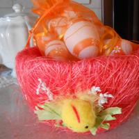 Cestino nido e gallina