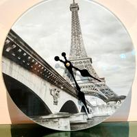 Orologio da parete con stampa Torre Eiffel