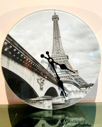 Orologio da parete con stampa Torre Eiffel