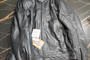 Giacca da moto in pelle, nuova